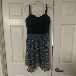 Lily Rose XL blue aztec print dress